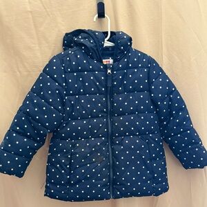 Healthtex Navy Polka Dot Puffer Jacket